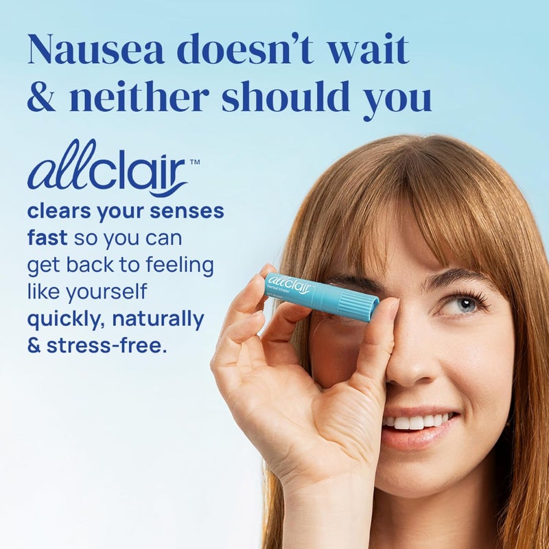 Allclair Nausea Relief Inhaler - Take Control of Motion Sickness, Morning Sickness, Medication, Stress - Fast, Natural, Drug-Free, Non-Drowsy & Portable Travel Essential - Pack of 2 Inhalers - Image 2